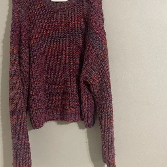 Anthropologie pink marled crewneck sweater xl - Picture 7 of 8